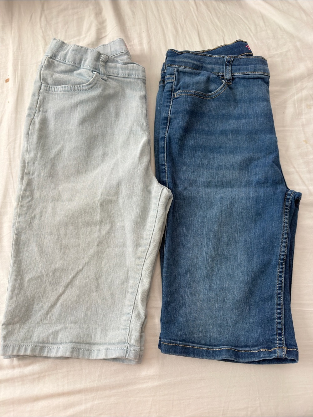 The Children's Place Light Blue and Blue Kids Denim Shorts Duo